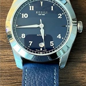 Mens 40mm Hesili Swiss Automatic watch with date window. A top 10 micro brand.